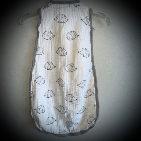 Darling SWADDLE DESIGNS Muslin zzZipMe SleepSack Cotton 0-6 Months HEDGEHOG - Picture 3 of 6